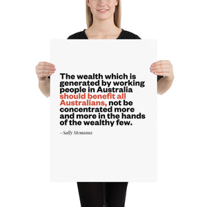 Wealth Sally Mcmanus Poster